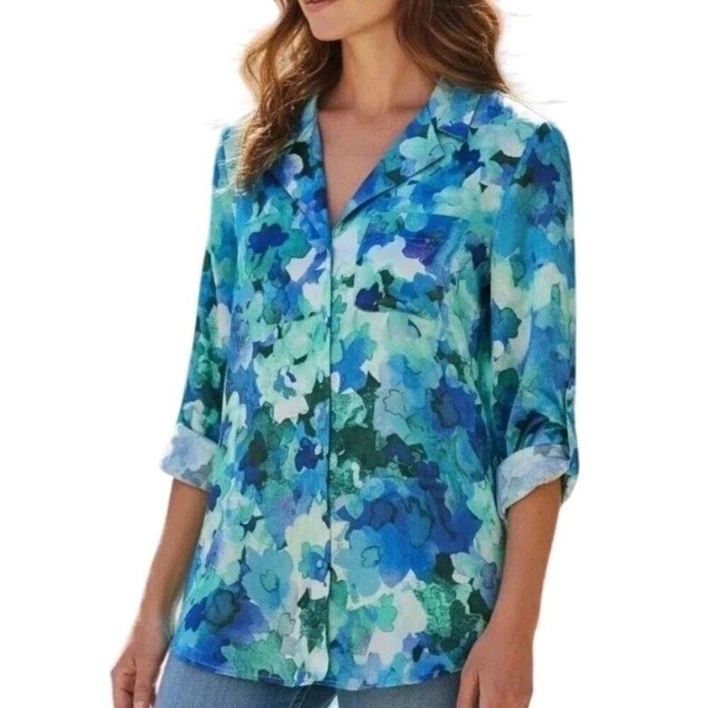 Soft Surroundings Palais Silk Blouse